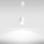 LED pakabinamas šviestuvas PIPE 1xGU10 BALTAS