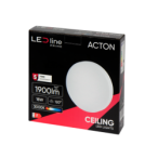 LED lubinis šviestuvas PRIME ACTON 18W 1900lm 3000K IP54 apvalus Šilta balta