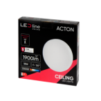 LED lubinis šviestuvas PRIME ACTON 18W 1900lm 3000K IP54 apvalus motion sensor Šilta balta