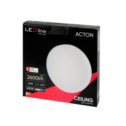 LED lubinis šviestuvas PRIME ACTON 24W 2600lm 4000K IP54 apvalus Neutrali balta