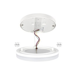 LED lubinis šviestuvas PRIME ACTON 24W 2600lm 4000K IP54 apvalus motion sensor Neutrali balta