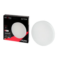 LED lubinis šviestuvas PRIME ACTON 24W 2600lm 4000K IP54 apvalus motion sensor Neutrali balta