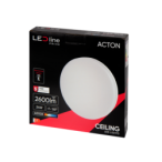 LED lubinis šviestuvas PRIME ACTON 24W 2600lm 4000K IP54 apvalus motion sensor Neutrali balta