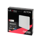 LED lubinis šviestuvas PRIME ACTON 18W 1900lm 3000K IP54 kvadratinis Šilta balta