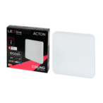 LED lubinis šviestuvas PRIME ACTON 18W 1900lm 3000K IP54 kvadratinis motion sensor Šilta balta