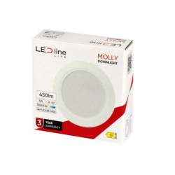 Įmontuojama LED panelė MOLLY 5W 450lm 3000K apvali Šilta balta