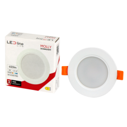 Įmontuojama LED panelė MOLLY 5W 450lm 3000K apvali Šilta balta