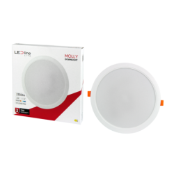 Įmontuojama LED panelė MOLLY 24W 2350lm 3000K apvali Šilta balta