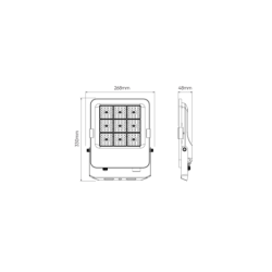 LED prožektorius FLUX 100W CCT 14000lm 120° CCT keičiama