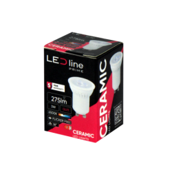 LED line PRIME LED lemputė GU11 3W 6500K 330lm 170-250V 38° Šalta balta