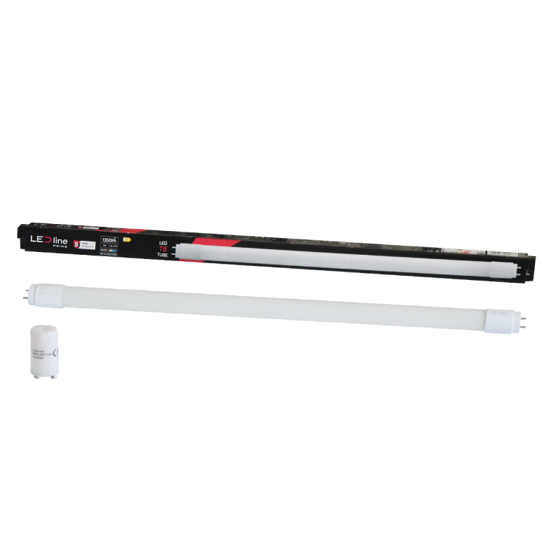 LED line PRIME LED lempa T8 9W 6500K 1350lm 220-240V 60cm Šalta balta