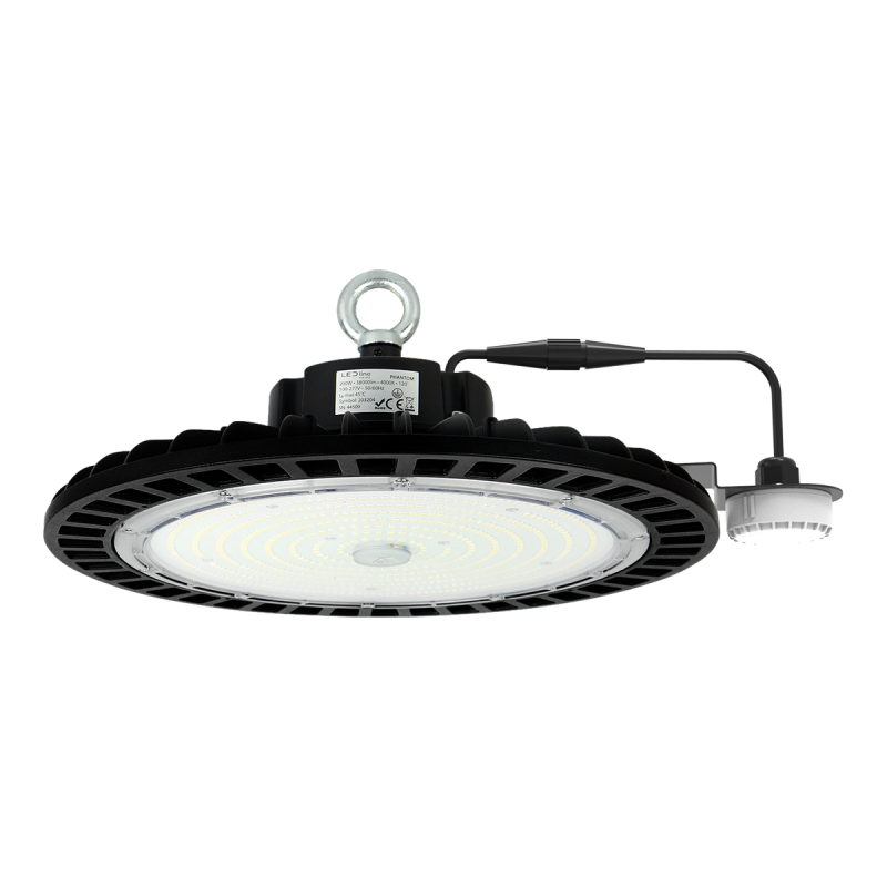 LED line PRIME Aukštų patalpų šviestuvas PHANTOM 190 200W 4000K 38000lm 1-10V 120° su sensoriumi Neutrali balta