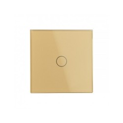 Vienos vietos LIVOLO stiklo panelė 701-63 (vienpolio jungiklio) Aukso