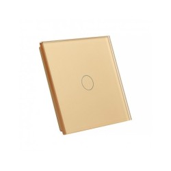 Vienos vietos LIVOLO stiklo panelė 701-63 (vienpolio jungiklio) Aukso