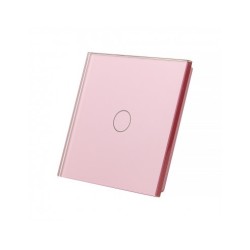 Vienos vietos LIVOLO stiklo panelė 701-67 (vienpolio jungiklio) Rožinė