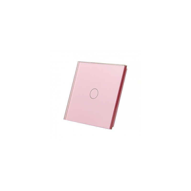 Vienos vietos LIVOLO stiklo panelė 701-67 (vienpolio jungiklio) Rožinė