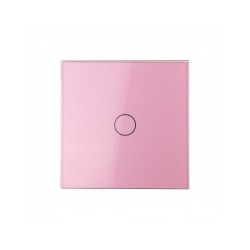 Vienos vietos LIVOLO stiklo panelė 701-67 (vienpolio jungiklio) Rožinė
