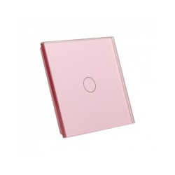 Vienos vietos LIVOLO stiklo panelė 701-67 (vienpolio jungiklio) Rožinė