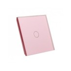 Vienos vietos LIVOLO stiklo panelė 701-67 (vienpolio jungiklio) Rožinė