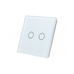 Vienos vietos LIVOLO stiklo panelė 702-61 (dvipolio jungiklio) Balta