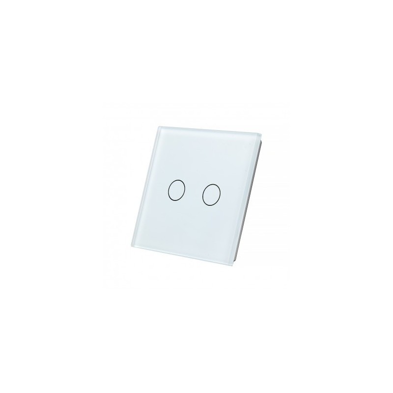 Vienos vietos LIVOLO stiklo panelė 702-61 (dvipolio jungiklio) Balta