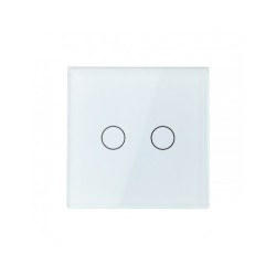 Vienos vietos LIVOLO stiklo panelė 702-61 (dvipolio jungiklio) Balta