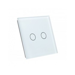 Vienos vietos LIVOLO stiklo panelė 702-61 (dvipolio jungiklio) Balta