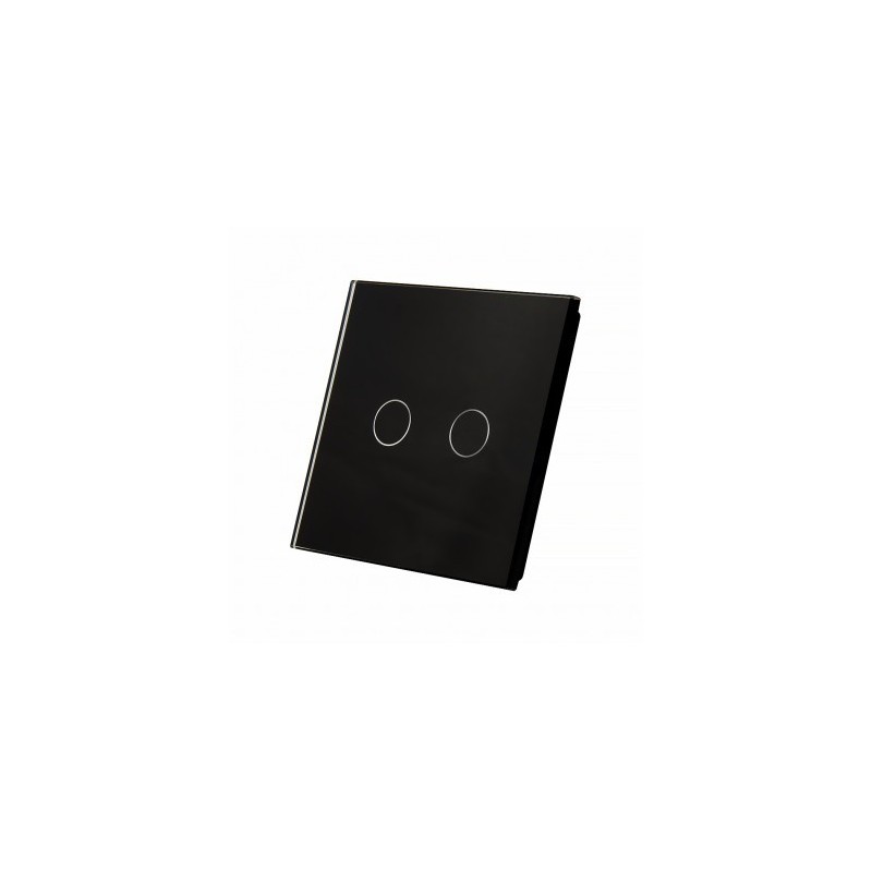 Vienos vietos LIVOLO stiklo panelė 702-62 (dvipolio jungiklio) Juoda