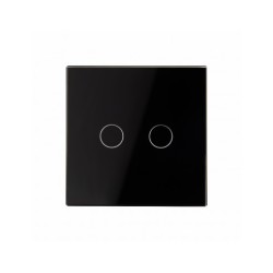 Vienos vietos LIVOLO stiklo panelė 702-62 (dvipolio jungiklio) Juoda