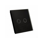 Vienos vietos LIVOLO stiklo panelė 702-62 (dvipolio jungiklio) Juoda