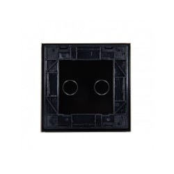 Vienos vietos LIVOLO stiklo panelė 702-62 (dvipolio jungiklio) Juoda