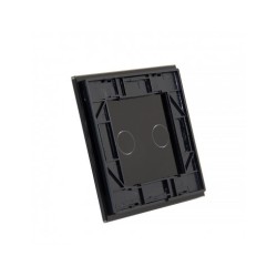 Vienos vietos LIVOLO stiklo panelė 702-62 (dvipolio jungiklio) Juoda