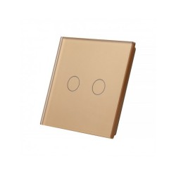 Vienos vietos LIVOLO stiklo panelė 701-63 (dvipolio jungiklio) Aukso