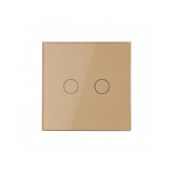 Vienos vietos LIVOLO stiklo panelė 701-63 (dvipolio jungiklio) Aukso