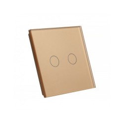 Vienos vietos LIVOLO stiklo panelė 701-63 (dvipolio jungiklio) Aukso