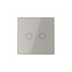 Vienos vietos LIVOLO stiklo panelė 701-64 (dvipolio jungiklio) Pilka