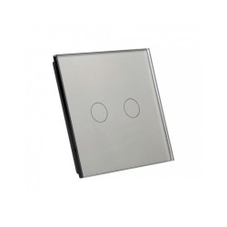 Vienos vietos LIVOLO stiklo panelė 701-64 (dvipolio jungiklio) Pilka
