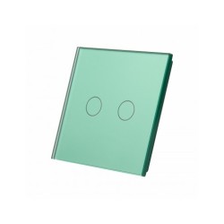 Vienos vietos LIVOLO stiklo panelė 701-68 (dvipolio jungiklio) Žalia