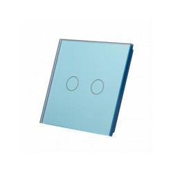 Vienos vietos LIVOLO stiklo panelė 701-69 (dvipolio jungiklio) Mėlyna