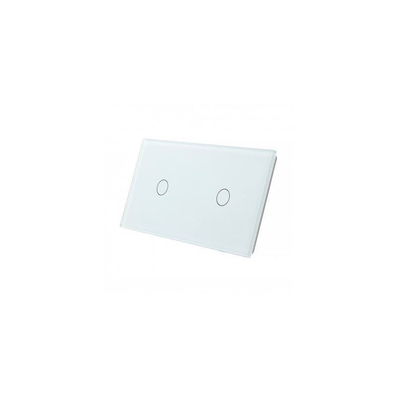 Dviejų vietų LIVOLO stiklo panelė 7011-61 (1+1) Balta