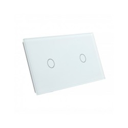 Dviejų vietų LIVOLO stiklo panelė 7011-61 (1+1) Balta
