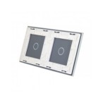 Dviejų vietų LIVOLO stiklo panelė 7011-61 (1+1) Balta