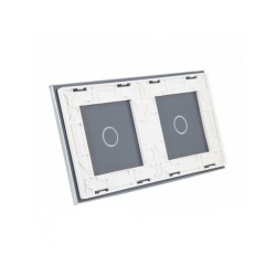 Dviejų vietų LIVOLO stiklo panelė 7011-61 (1+1) Balta