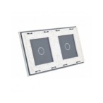 Dviejų vietų LIVOLO stiklo panelė 7011-61 (1+1) Balta