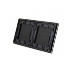 Dviejų vietų LIVOLO stiklo panelė 7011-62 (1+1) Juoda