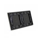 Dviejų vietų LIVOLO stiklo panelė 7011-62 (1+1) Juoda