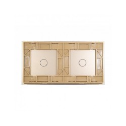 Dviejų vietų LIVOLO stiklo panelė 7011-63 (1+1) Aukso