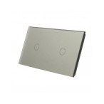 Dviejų vietų LIVOLO stiklo panelė 7011-64 (1+1) Pilka