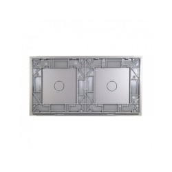 Dviejų vietų LIVOLO stiklo panelė 7011-64 (1+1) Pilka