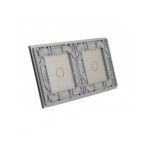 Dviejų vietų LIVOLO stiklo panelė 7011-64 (1+1) Pilka
